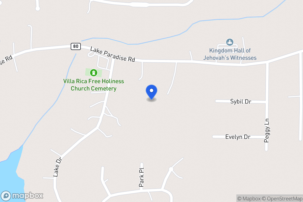 Map of 1700 Lake Paradise Rd