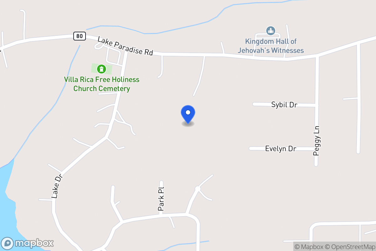Map of 1660 Lake Paradise Rd