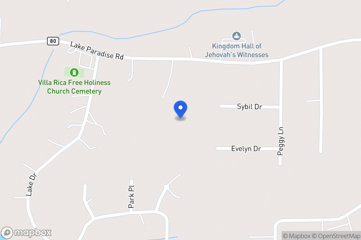 Map of 1632 Lake Paradise Rd