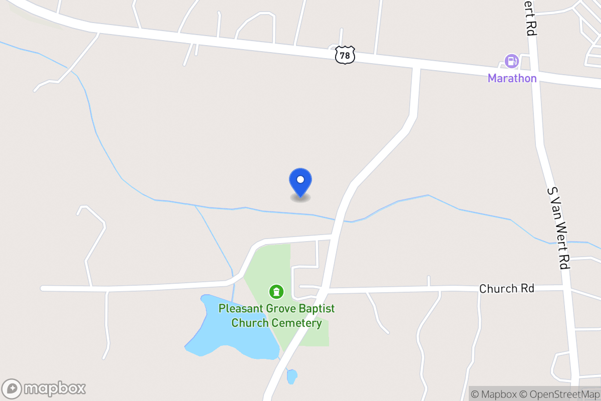 Map of Pleasant Grove Church Rd