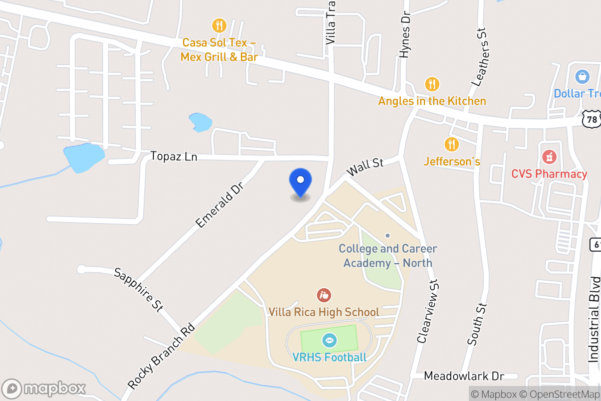 Map of 609 Rocky Branch Rd
