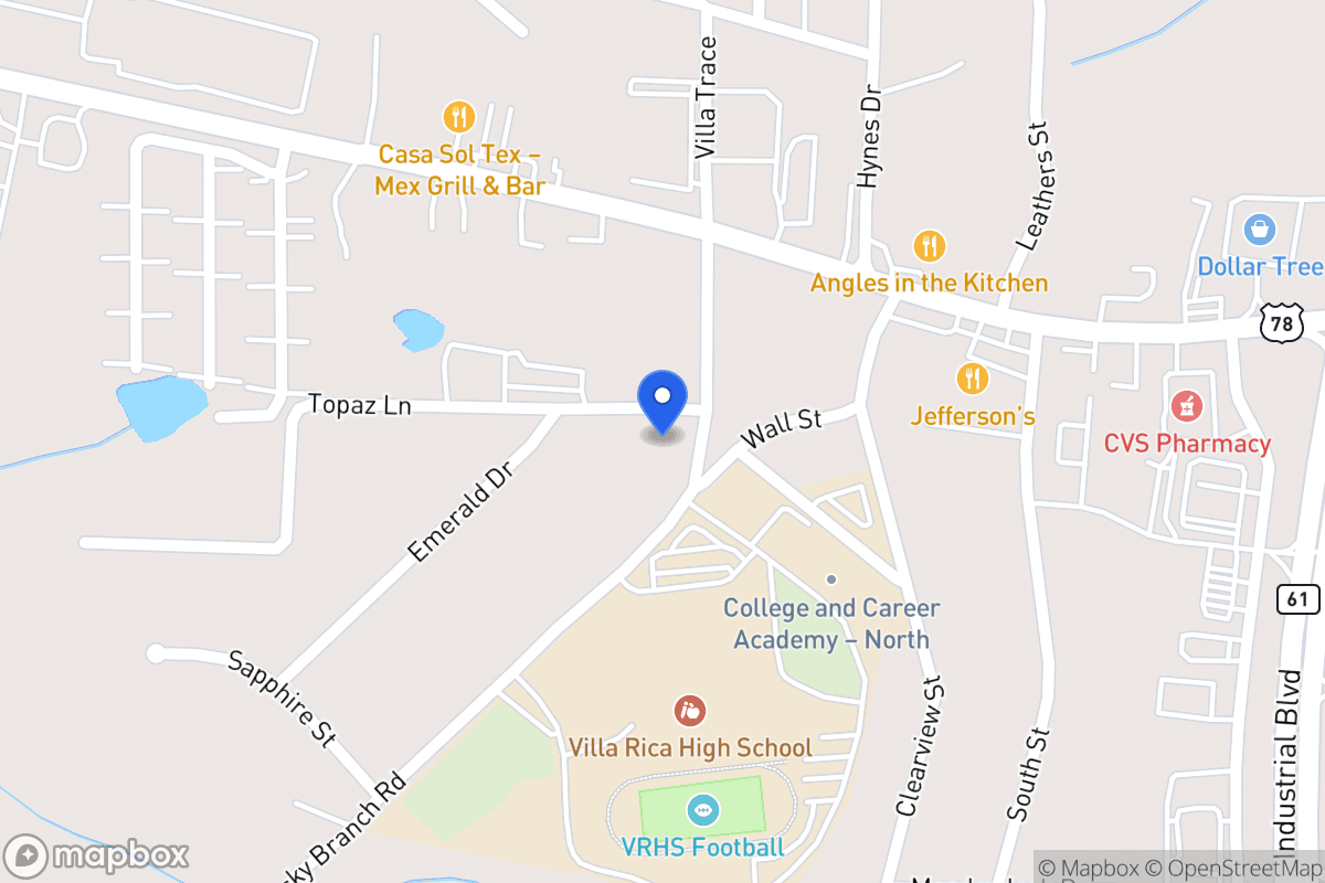 Map of 601 Rocky Branch Rd