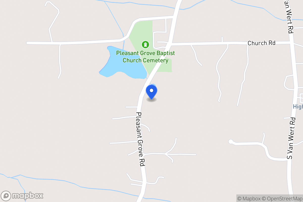 Map of 1100 Pleasant Grove Church Rd