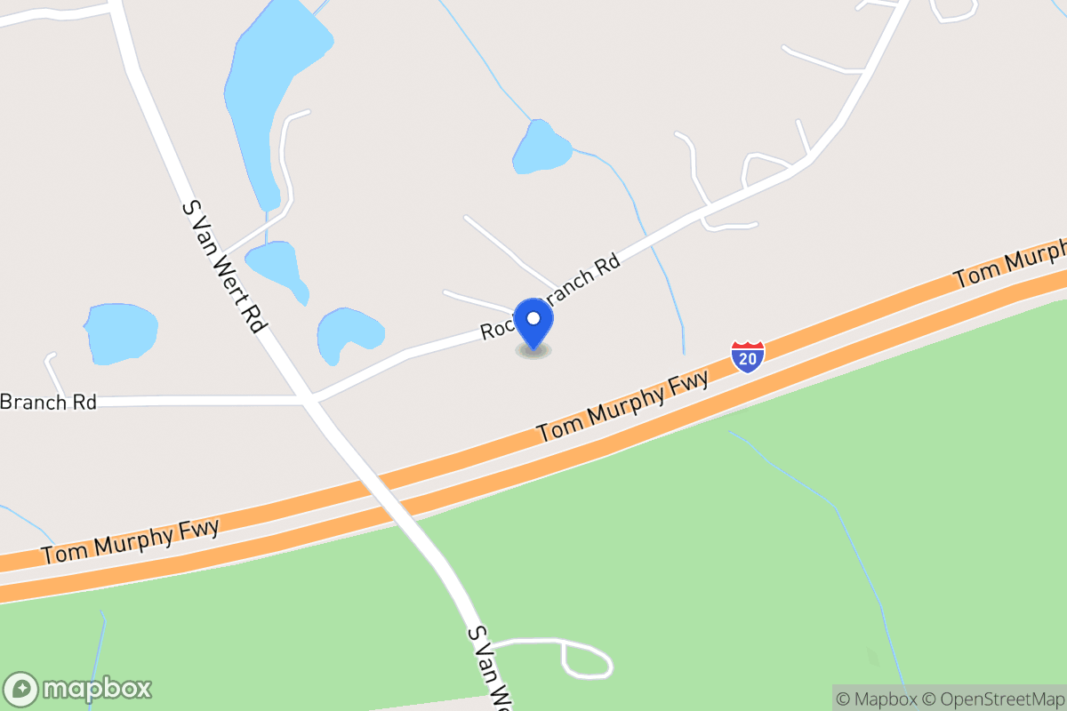 Map of 1206 Rocky Branch Rd