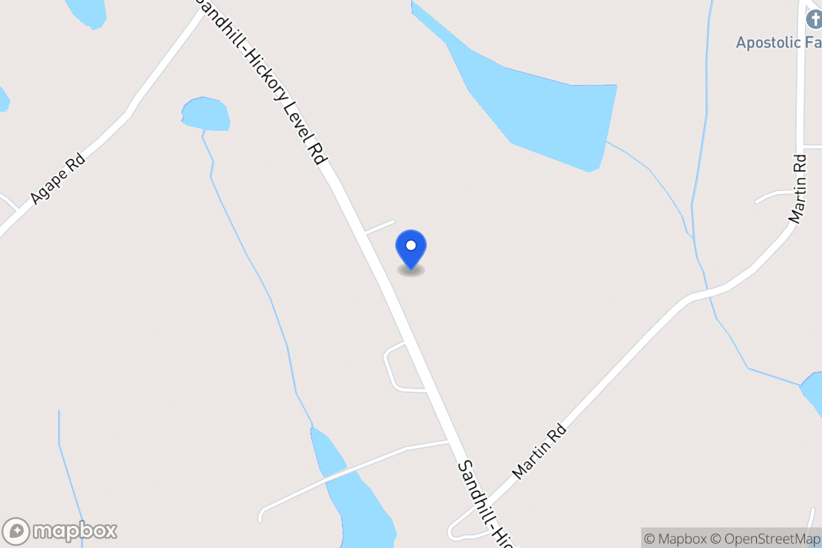 Map of 1361 Sandhill Hickory Level Rd