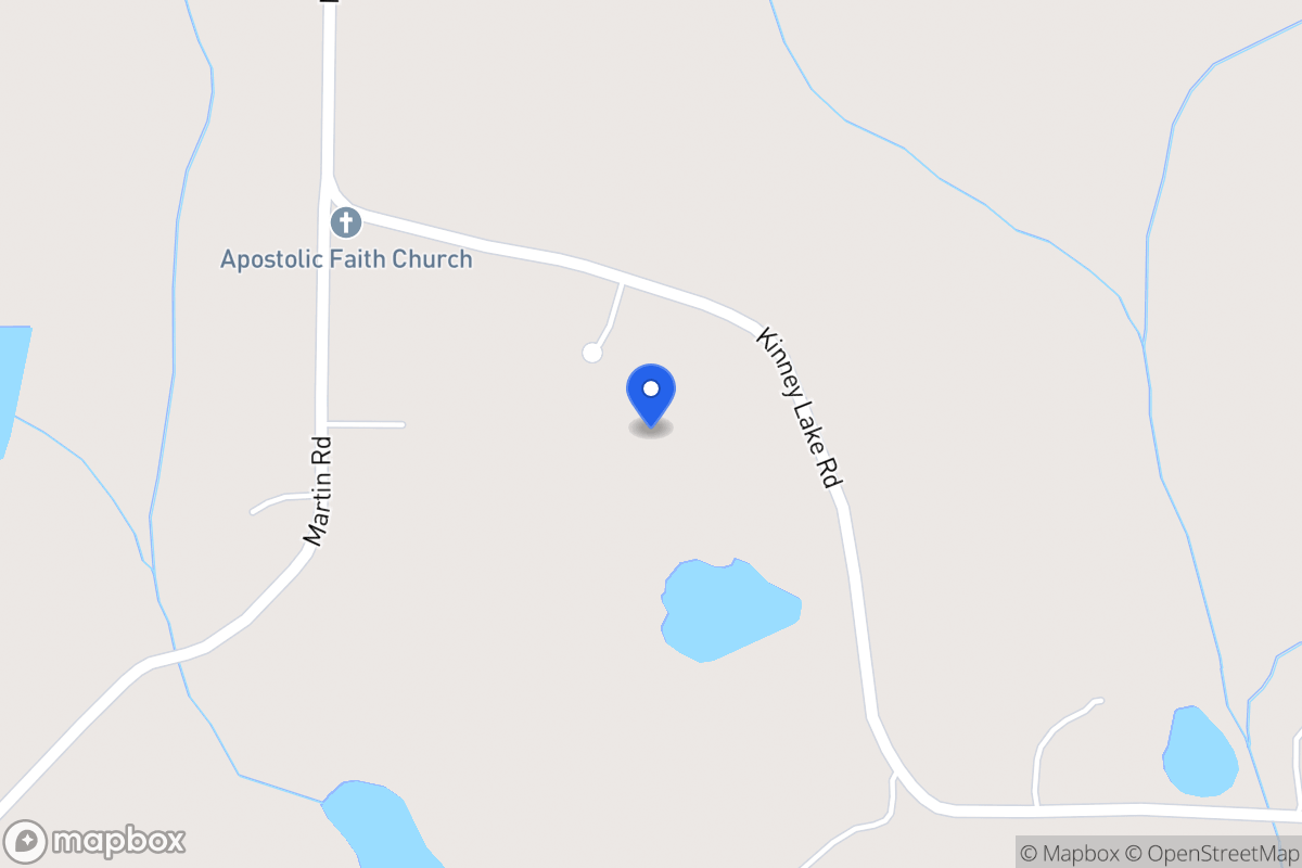Map of 910 Kinney Lake Rd