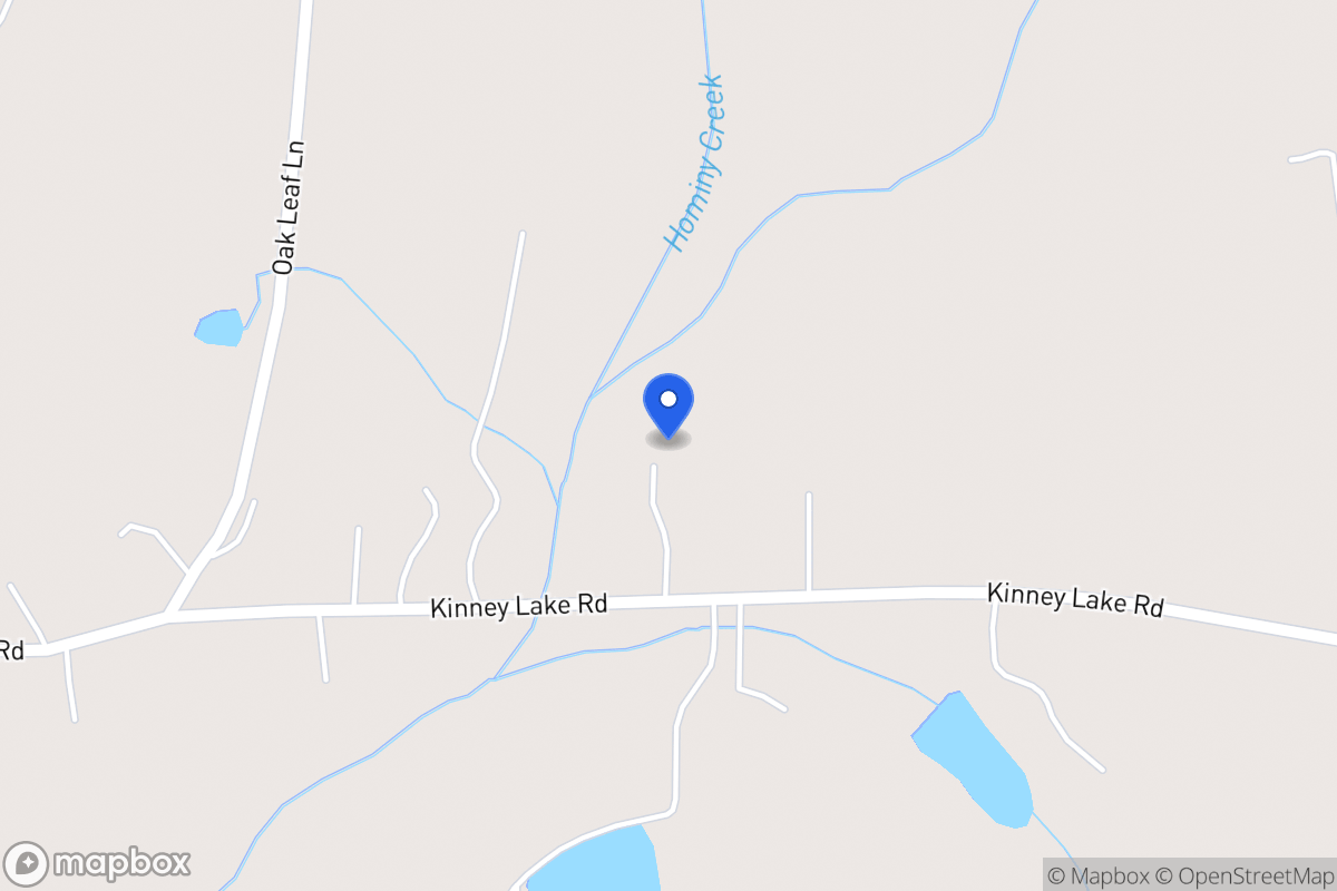 Map of 381 Kinney Lake Rd