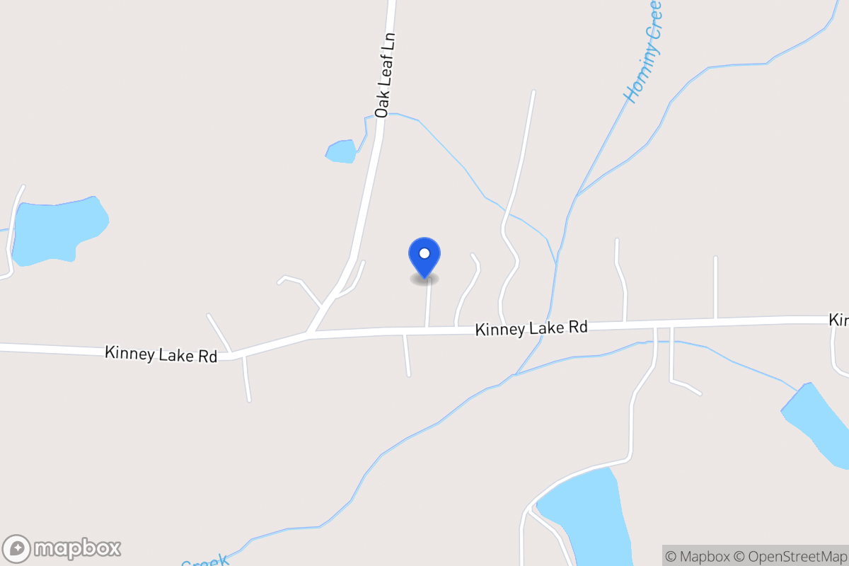 Map of 447 Kinney Lake Rd