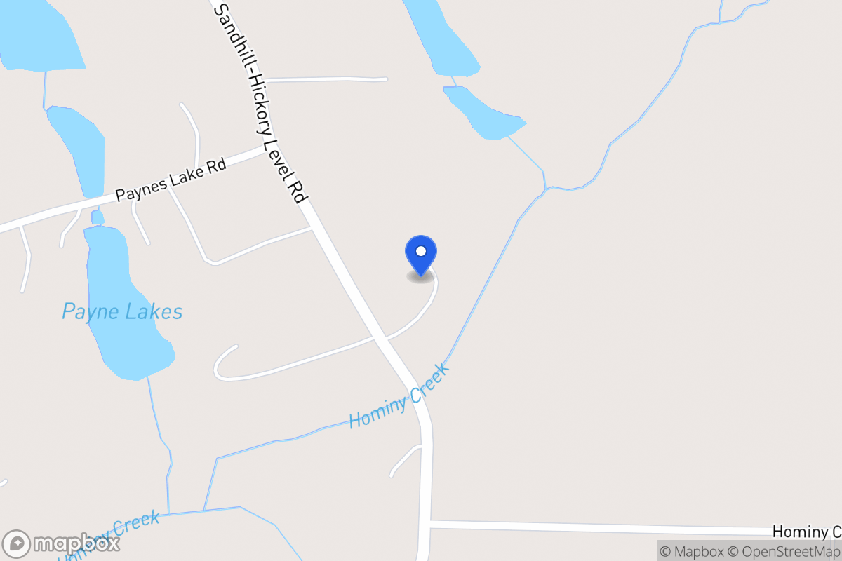 Map of 929 Sandhill Hickory Level Rd