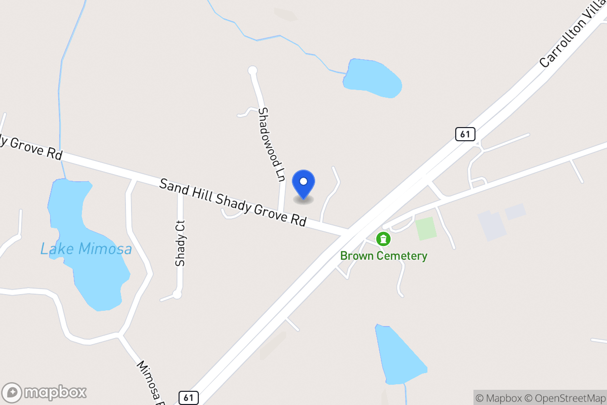 Map of 43 Sandhill Shady Grove Rd
