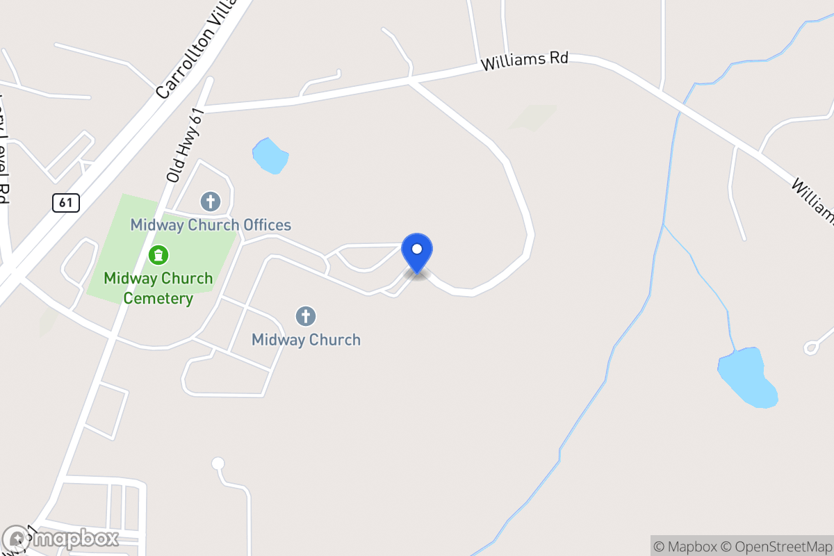 Map of 1 Midway Church Dr