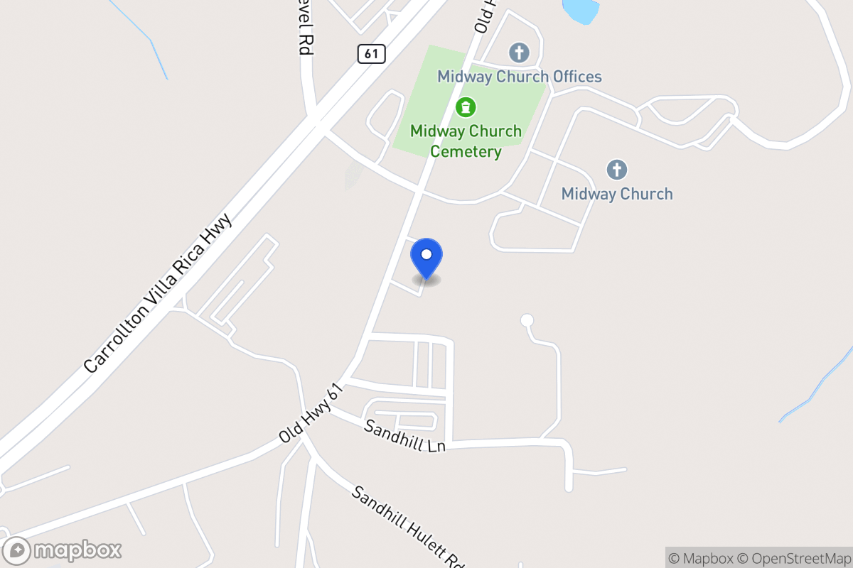 Map of 3807 Old Carrollton Vr Hwy