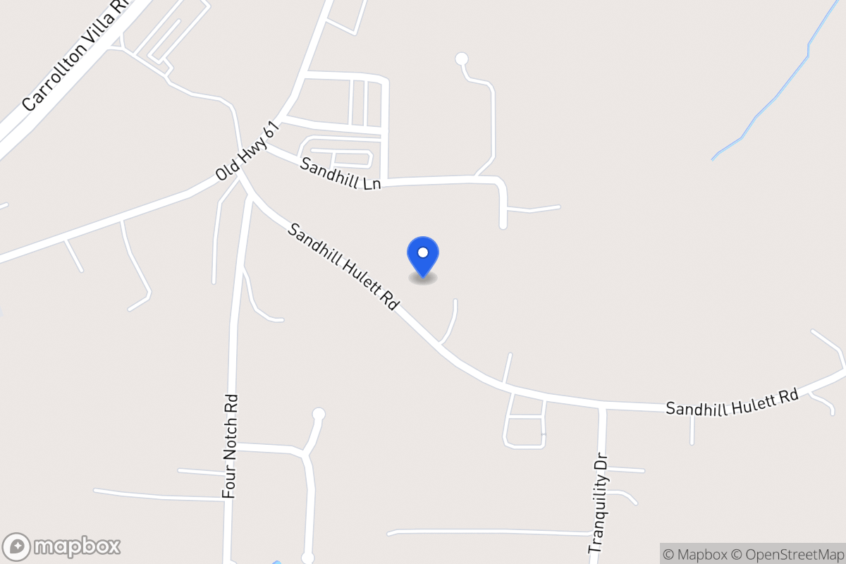 Map of 102 Sandhill Hulett Rd