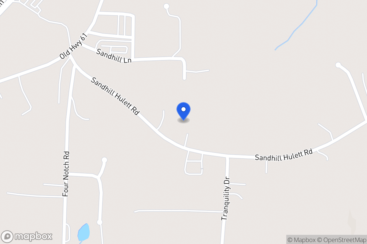 Map of 160 Sandhill Hulett Rd