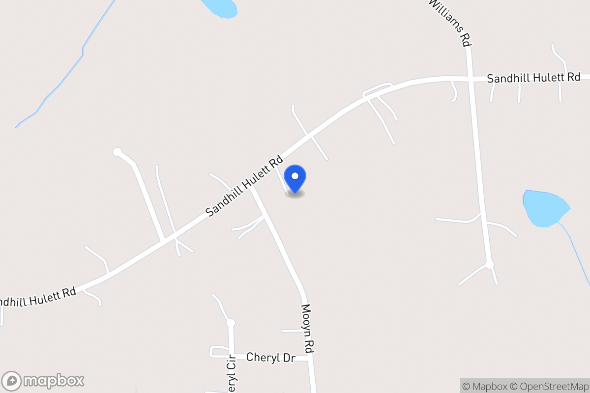 Map of 451 Sandhill Hulett Rd