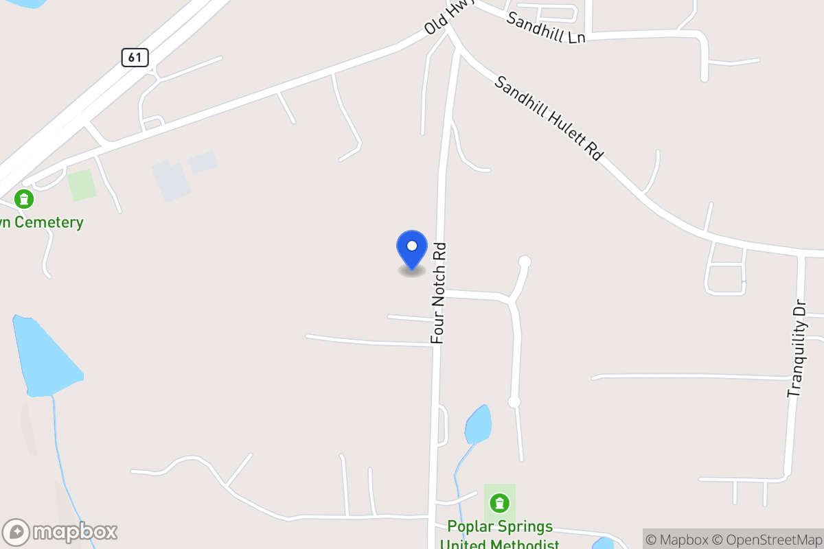 Map of 2120 Four Notch Rd