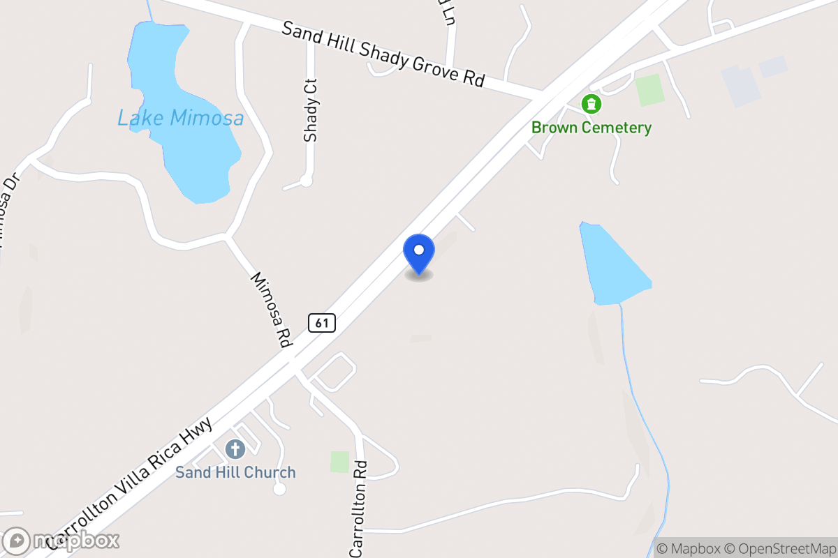 Map of 3385 Carrollton Villa Rica Hwy