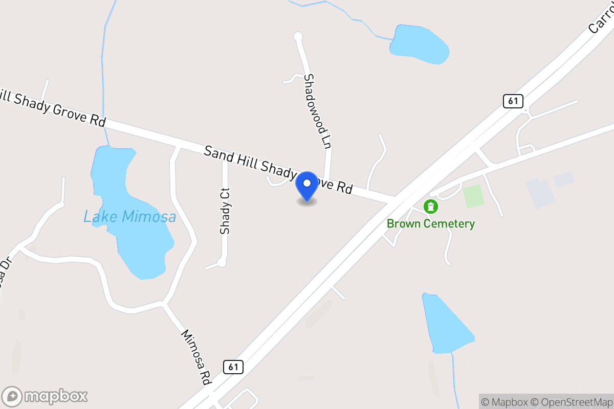 Map of 62 Sandhill Shady Grove Rd