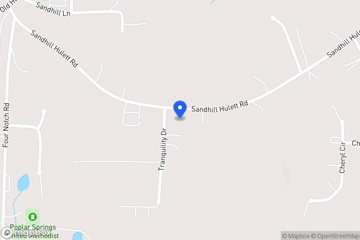 Map of 225 Sandhill Hulett Rd