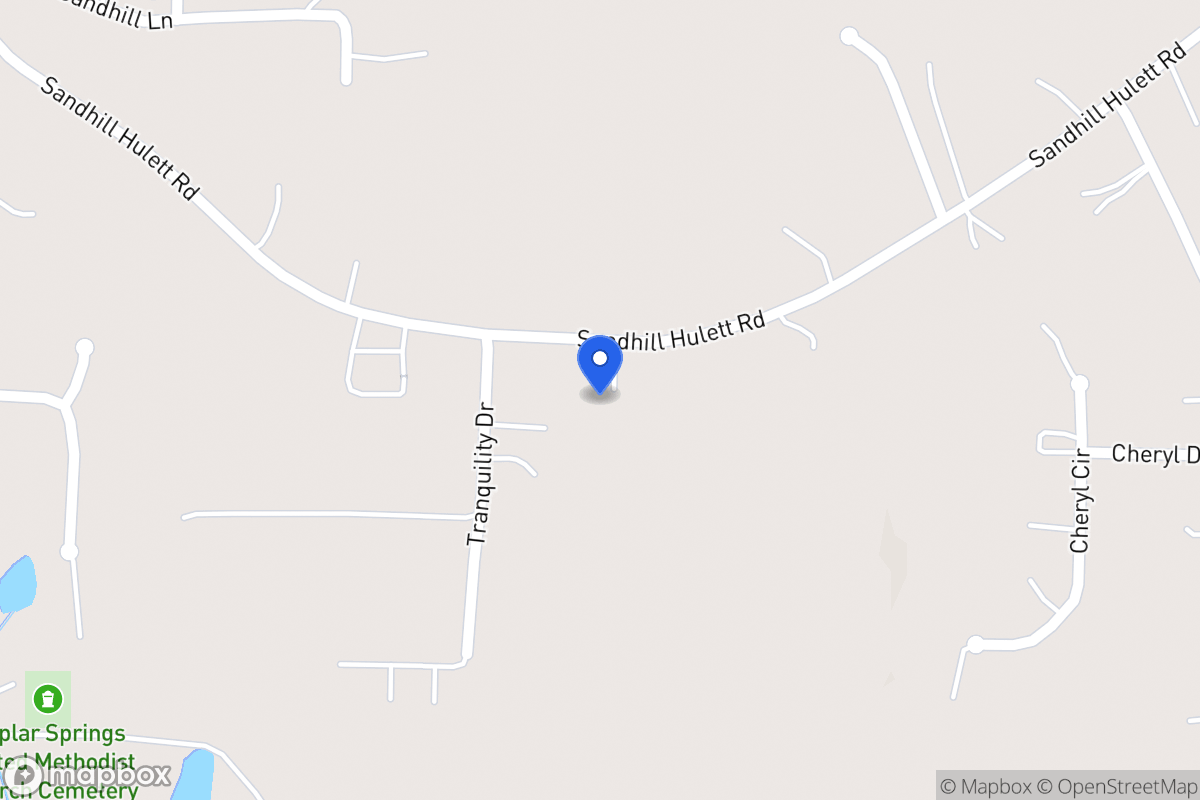Map of 253 Sandhill Hulett Rd