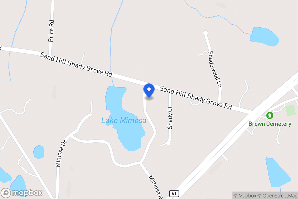 Map of 114 Sandhill Shady Grove Rd