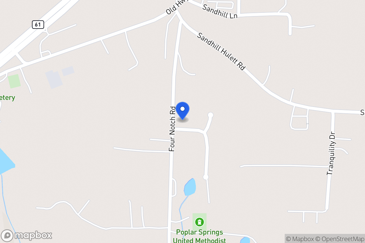 Map of 2131 Four Notch Rd