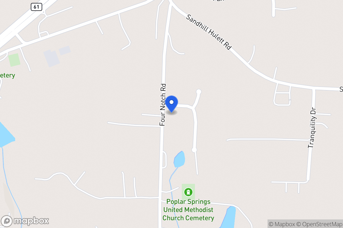 Map of 2111 Four Notch Rd