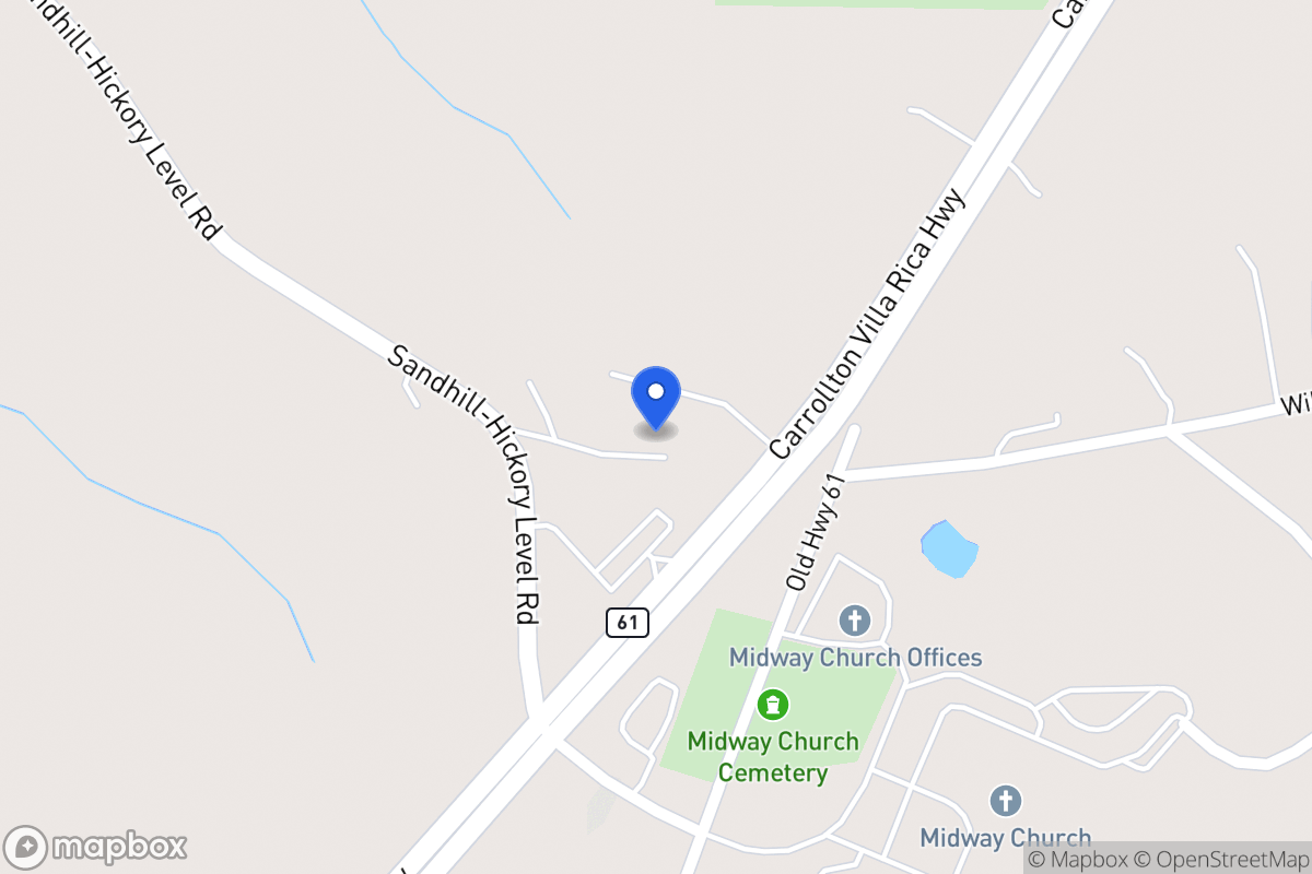 Map of 3970 Carrollton Villa Rica Hwy