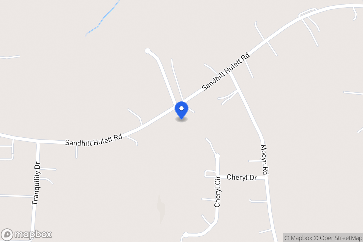 Map of 321 Sandhill Hulett Rd