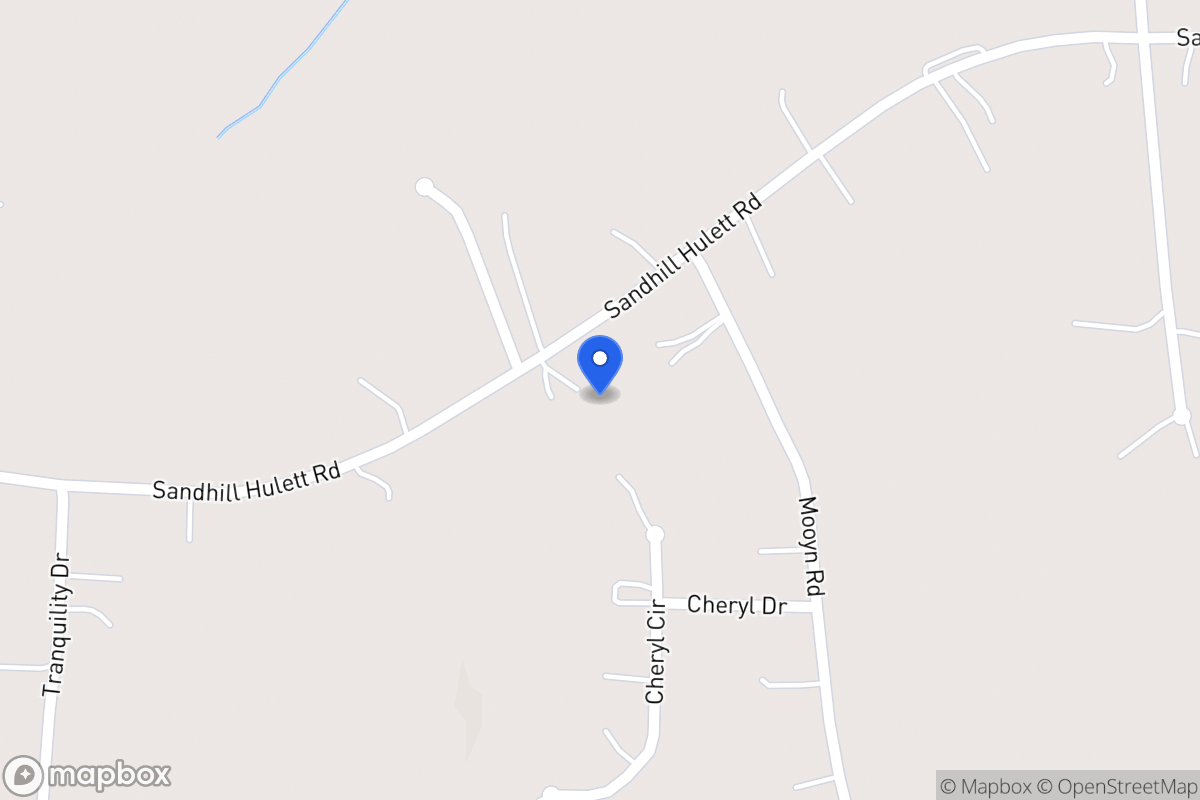 Map of 327 Sandhill Hulett Rd
