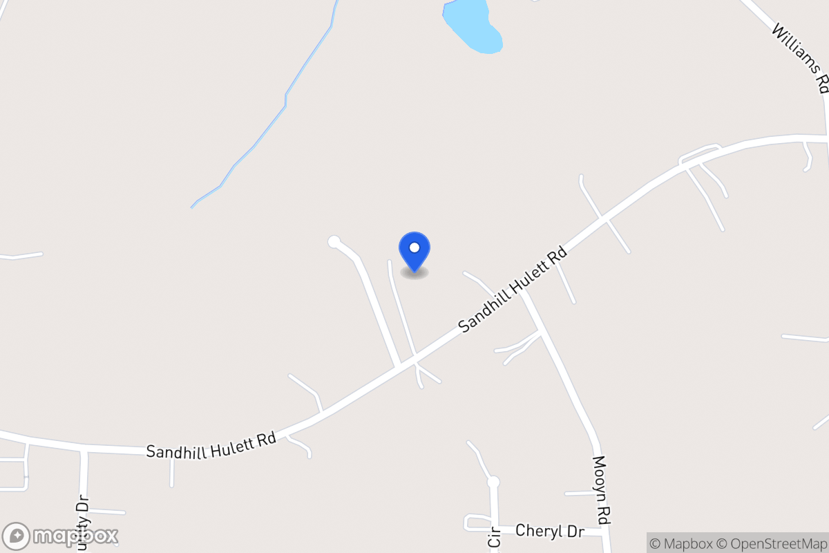 Map of 320 Sandhill Hulett Rd