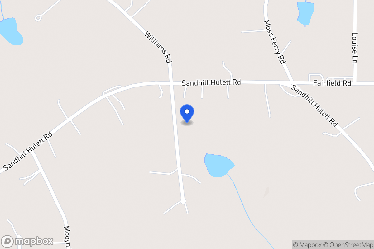 Map of 595 Sandhill Hulett Rd
