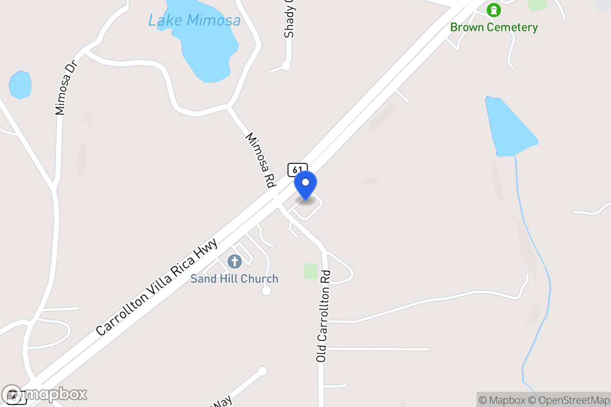 Map of 3329 Carrollton Villa Rica Hwy