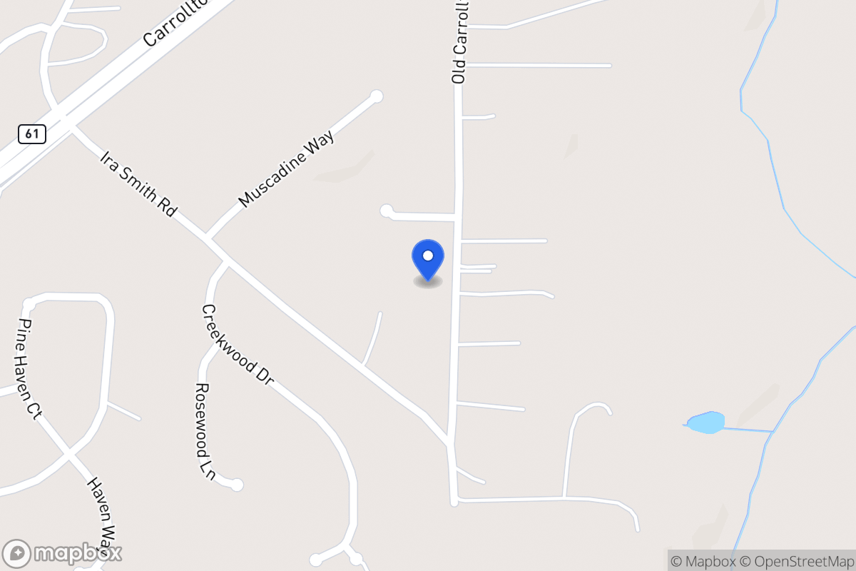 Map of 205 Old Carrollton Rd