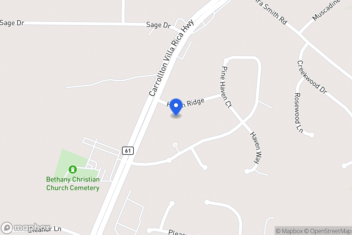 Map of 2961 Carrollton Villa Rica Hwy