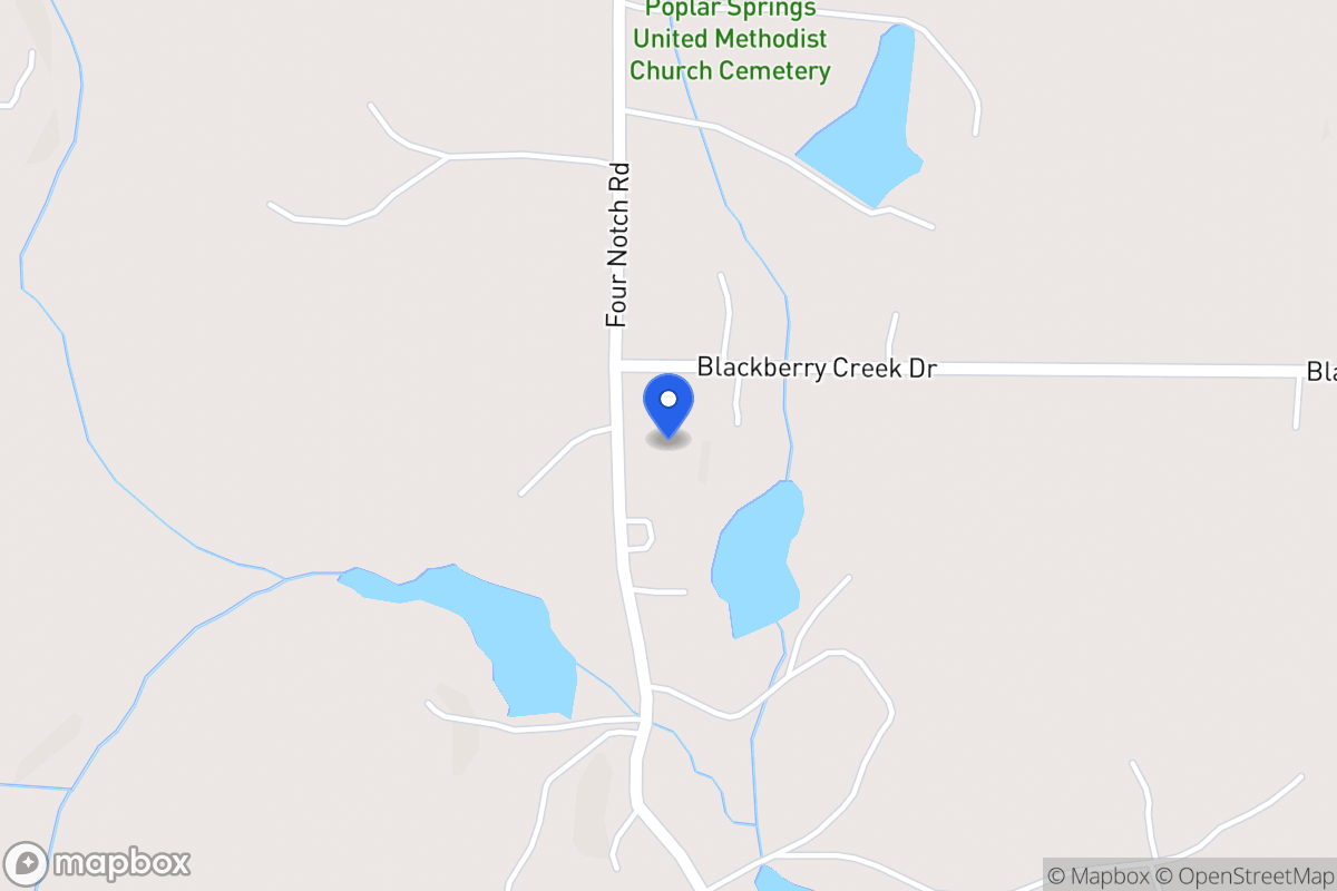 Map of 1825 Four Notch Rd