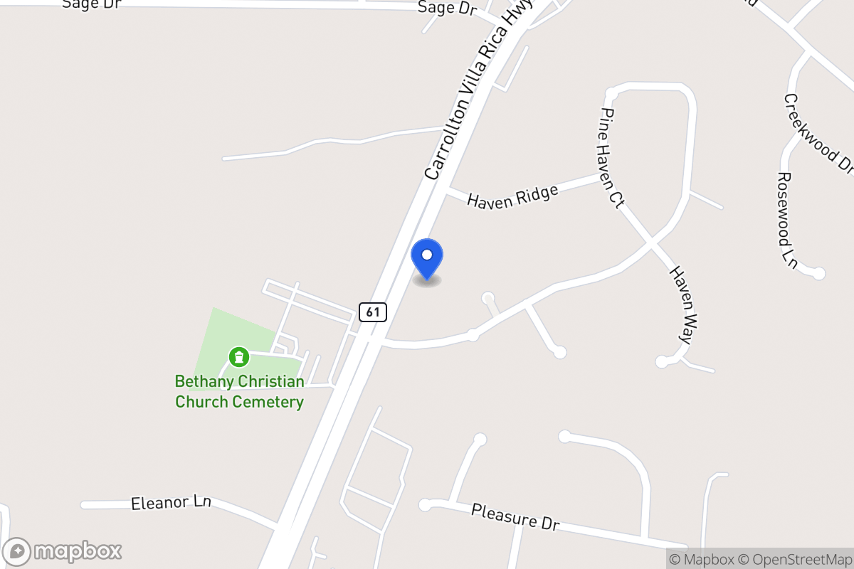 Map of 2927 Carrollton Villa Rica Hwy