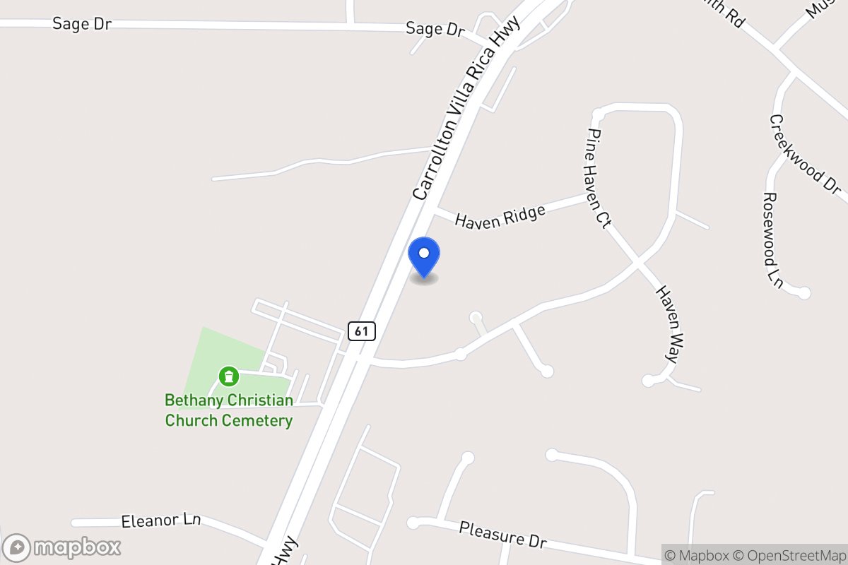 Map of 2941 Carrollton Villa Rica Hwy