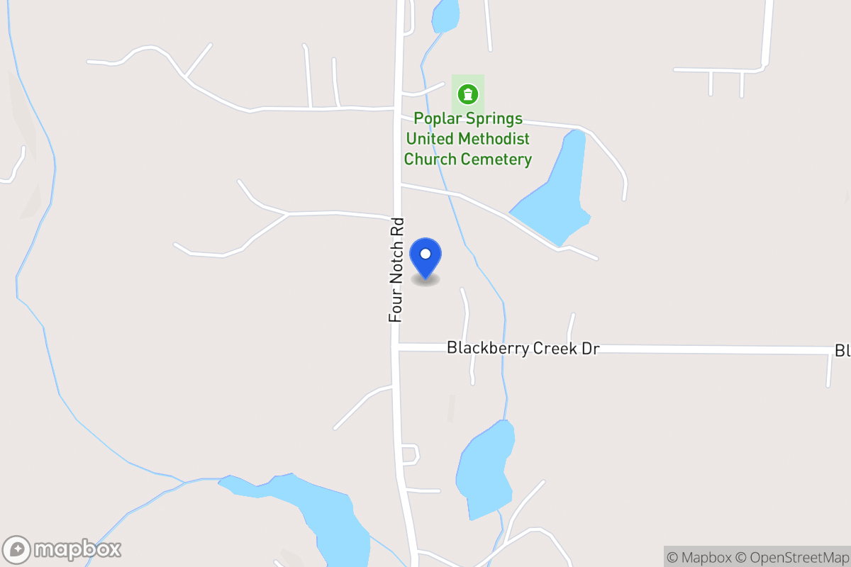 Map of 1901 Four Notch Rd