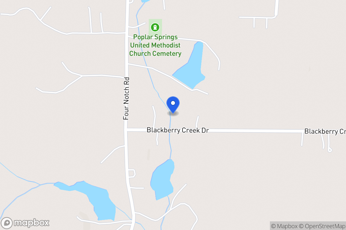 Map of 36 Blackberry Creek Dr