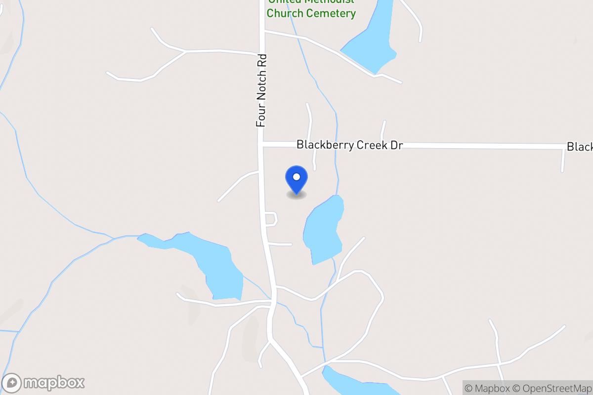 Map of 1823 Four Notch Rd