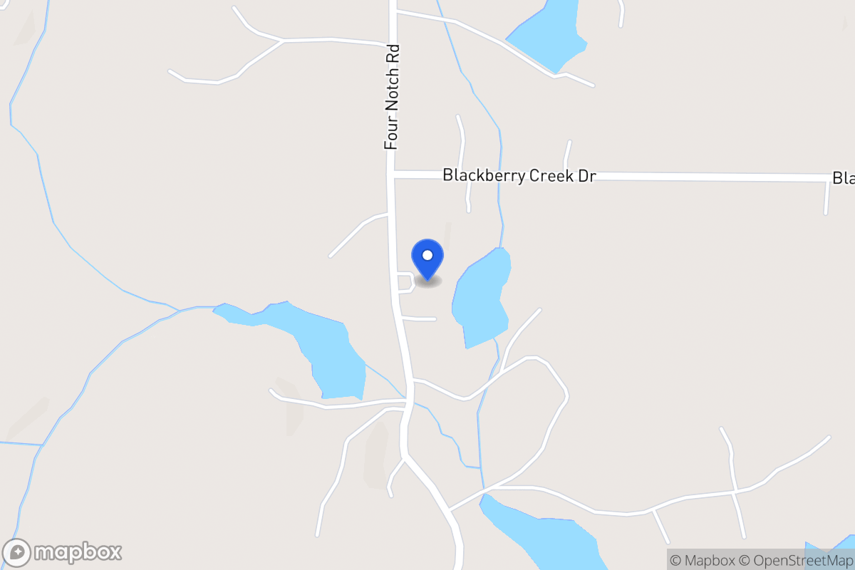 Map of 1821 Four Notch Rd