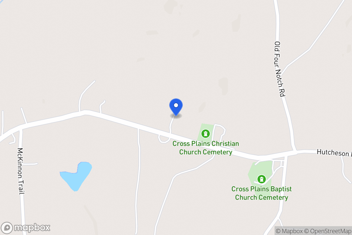 Map of 1286 Cross Plains Rd