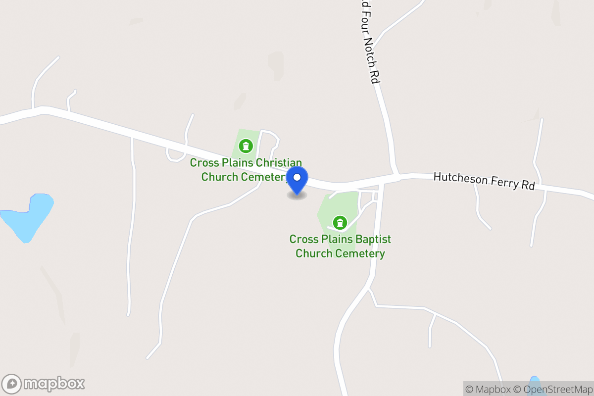 Map of 1383 Cross Plains Rd