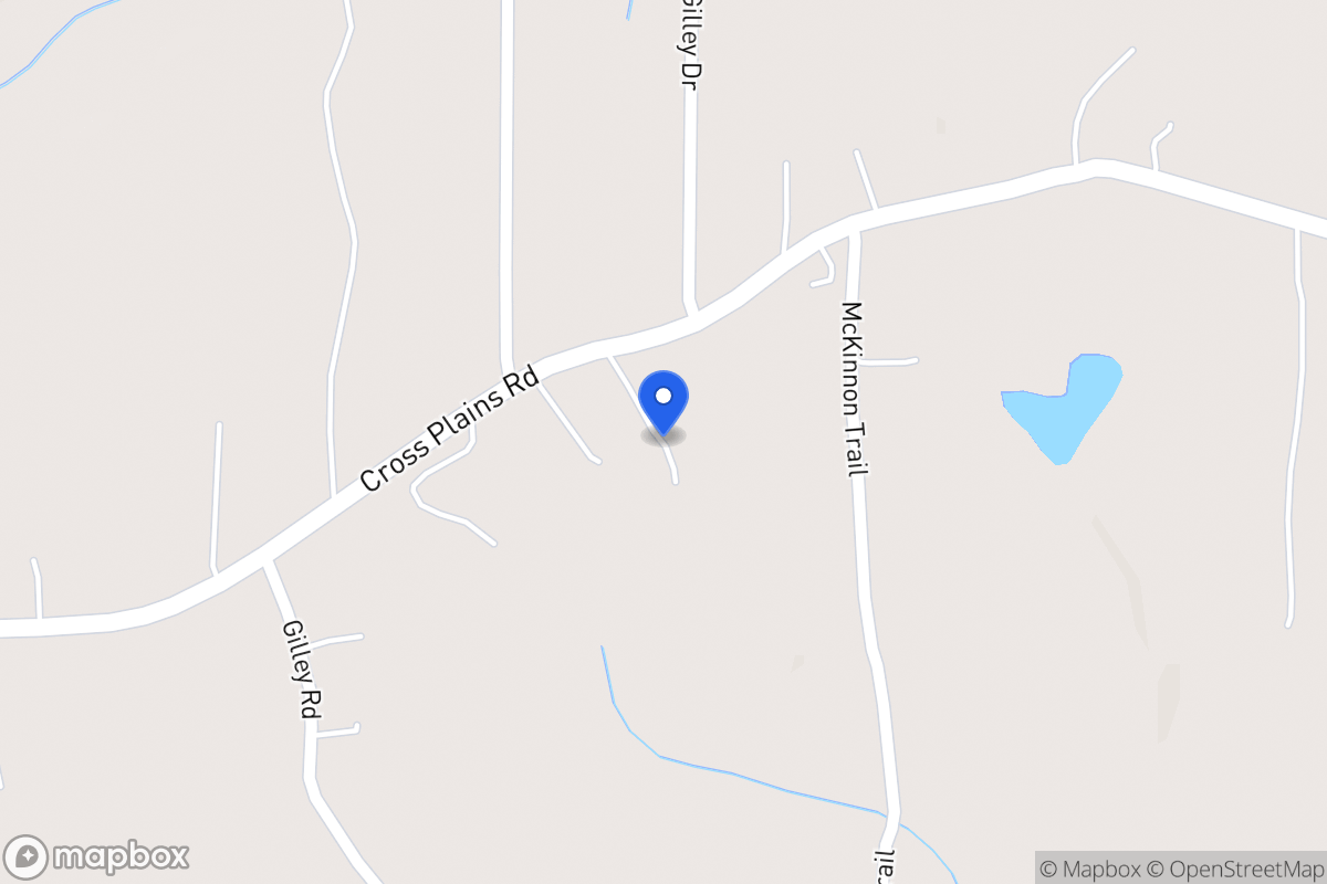 Map of 1043 Cross Plains Rd