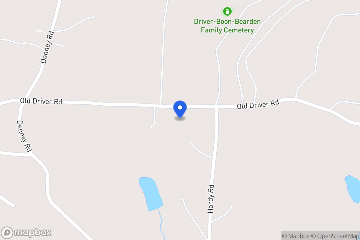 Map of 807 Old Driver Rd