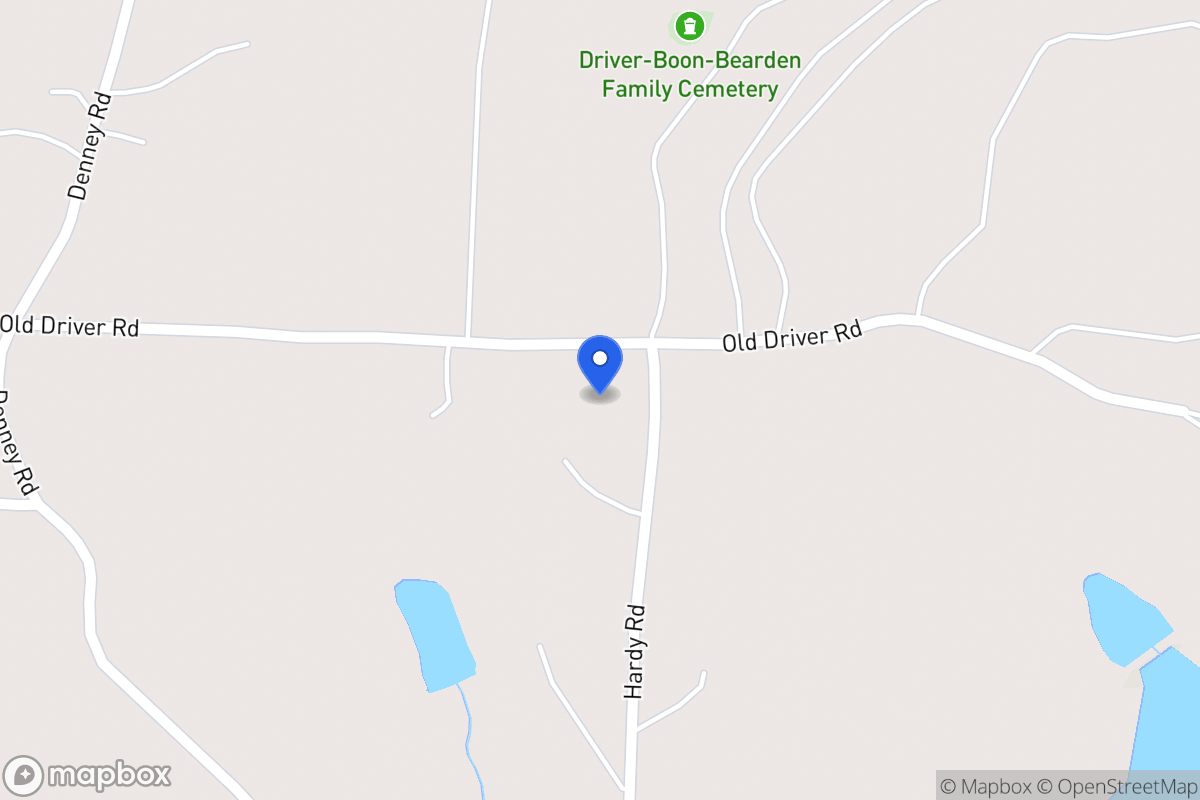 Map of 813 Old Driver Rd