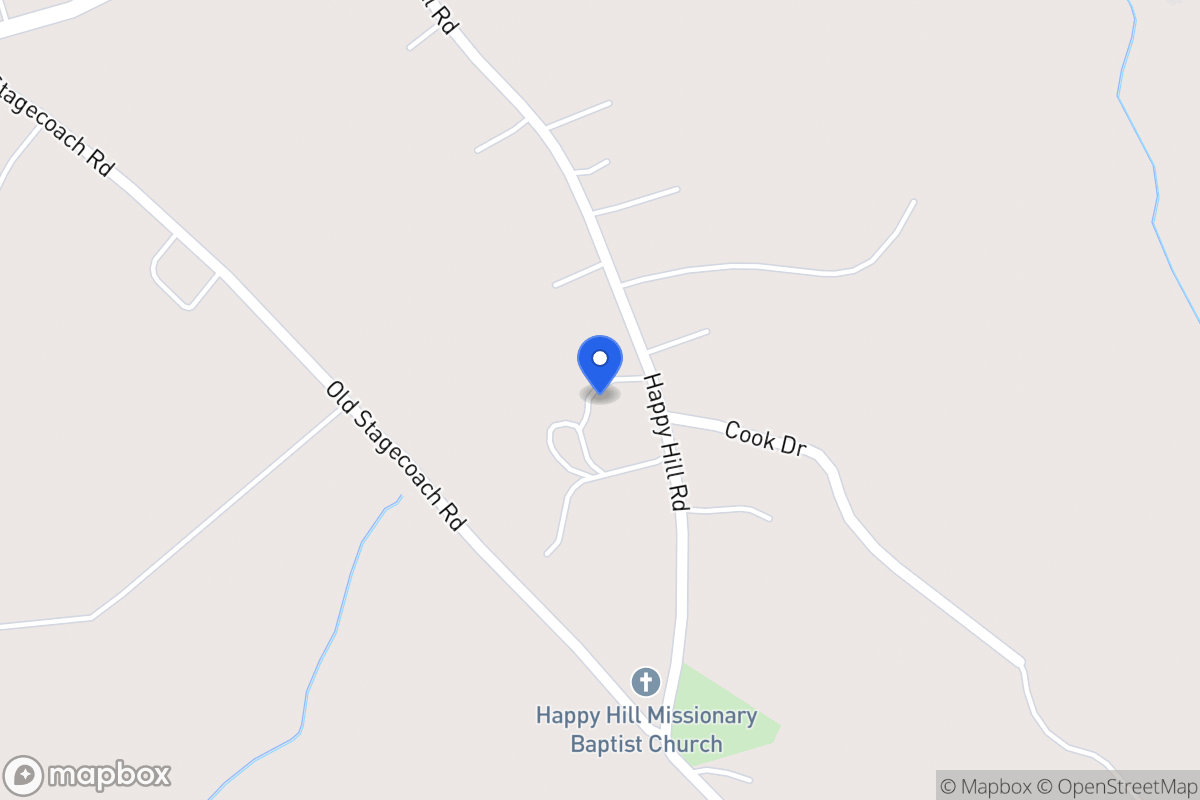 Map of 833 Happy Hill Rd