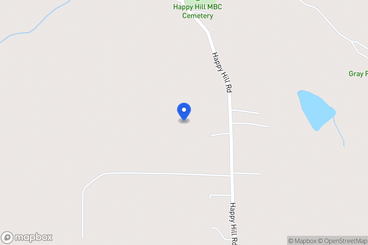 Map of 1105 Happy Hill Rd