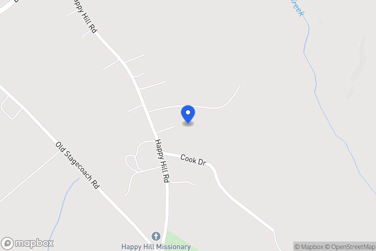 Map of 820 Happy Hill Rd